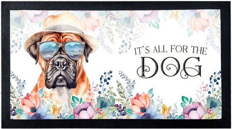 Produktbild von Cadouri Napfunterlage BULLMASTIFF aus Polyester mit rutschfester Gummirückseite