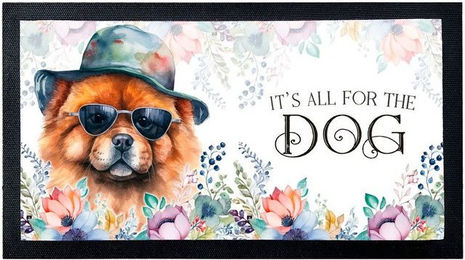 Produktbild von Cadouri Napfunterlage CHOW CHOW aus Polyester mit rutschfester Gummirückseite