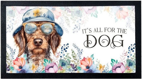 Produktbild von Cadouri Napfunterlage Dackel aus Polyester mit rutschfester Gummirückseite