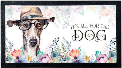 Produktbild von Cadouri Napfunterlage GALGO ESPAÑOL aus Polyester mit rutschfester Gummirückseite