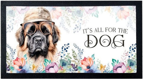 Produktbild von Cadouri Napfunterlage LEONBERGER aus Polyester mit rutschfester Gummirückseite