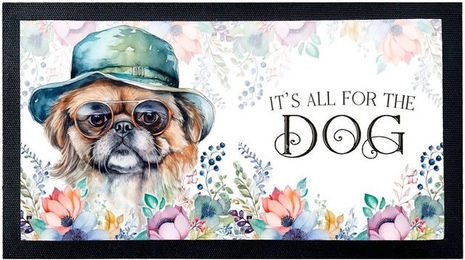 Produktbild von Cadouri Napfunterlage PEKINESE aus Polyester mit rutschfester Gummirückseite