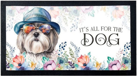 Produktbild von Cadouri Napfunterlage SHIH TZU aus Polyester mit rutschfester Gummirückseite