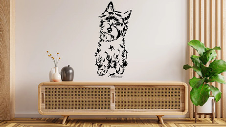 Produktbild von Cairn Terrier Wandtattoo Wandbild Wandsticker Wandaufkleber Wanddekoration