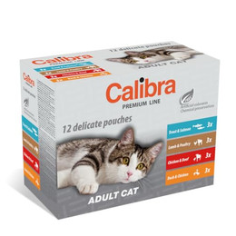 Produktbild von CALIBRA Cat Adult Pouch Multipack - 12 x 100 g