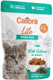 Produktbild von CALIBRA Cat Life Pouch Sterilised Salmon in gravy 85 g Lachs in Soße für sterilisierte Katzen