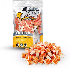 Produktbild von CALIBRA Dog Joy Mini Chicken&amp;Cod Sandwich 70 g kleine Hähnchen- und Kabeljau-Sandwiches