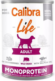 Produktbild von CALIBRA Dog Life Adult Wild boar with Cranberries 400 g mit Wildschweinfleisch und Preiselbeeren