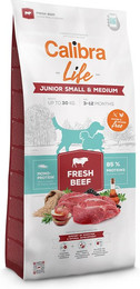 Produktbild von Calibra Life Junior Small & Medium Breed mit frischem Rind - 12 kg