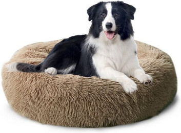 Produktbild von CALIYO flauschiges Tierbett rund für Katzen und kleine Hunde