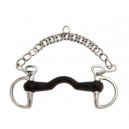 Produktbild von Cambridge Gummibiss mit fester Mundstück ohne Schlitze für Pferde Sefton Kimblewick