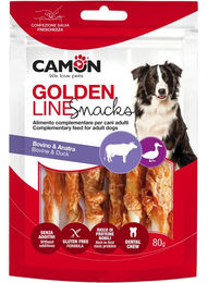 Produktbild von Camon Golden Line Snack Kaurolle Twist - Ente und Rind