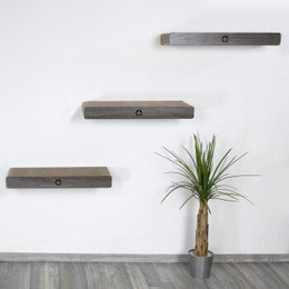 Produktbild von Canadian Cat Company 3er Set Kratzbrett Cloud für die Wand dunkelgrau