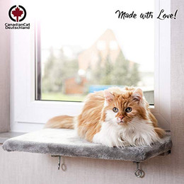 Produktbild von Canadian Cat Company Fensterliege Snuggly Place M hellgrau