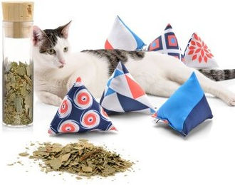 Canadian Cat Company Katzen Schmusekissen Pyramiden XXL 6er Set Nordic Design mit Katzenminze – Bild 1 von 6