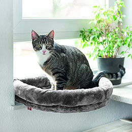 Canadian Cat Company Katzenliege LOVESEAT Fensterbett hellgrau – Bild 1 von 4