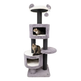 Produktbild von Canadian Cat Company Kratzbaum Edmond, Katzenmöbel, Kletterturm, grau, 68 x 68 x 201 cm