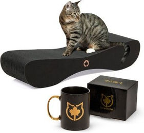 Canadian Cat Company Kratzbrett Kratzbrett Set Satellite 2.0 + Tasse schwarz – Bild 1 von 9