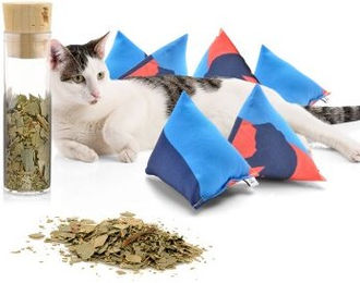 Canadian Cat Company Schmuse-Pyramide Katzenkissen 6er Set Nordic 3-Color mit Katzenminze – Bild 1 von 6