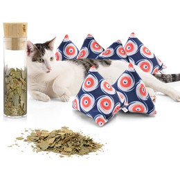 Produktbild von Canadian Cat Company Schmuse-Pyramide Katzenkissen 6er Set Nordic Dot mit Katzenminze