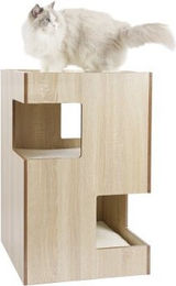 CanadianCat Company Katzenbett Cat Castle Katzenturm aus Holz mit 3 Liegekissen – Bild 1 von 8