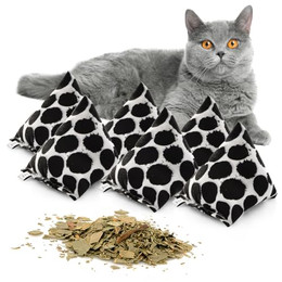 Produktbild von CanadianCat Company Schmusekissen Pyramide XL mit Katzenminze 6er Set