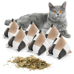 Produktbild von CanadianCat Company Schmusekissen Schmuse-Pyramide XL Karo mit Katzenminze 6er Set