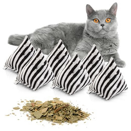 Produktbild von CanadianCat Company Schmusekissen Schmuse-Pyramide XL Zebra mit Katzenminze 6er Set