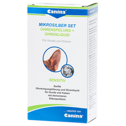 Produktbild von Canina Mikrosilber Set Ohrenspülung & Ohrenliquid - 2 x 50 ml