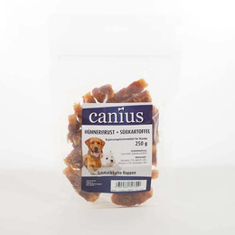 Produktbild von Canius Hundesnacks Hühnerbrust und Süßkartoffeln 9 x 250g