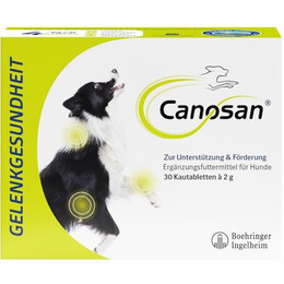 Produktbild von CANOSAN Kautabletten bei Gelenkproblemen Hund mit Grünlippmuschel-Extrakt Gonex 30 St Kautabletten