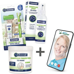 Produktbild von Canosept Dr. Fressnapf Zahnpflege-Paket für Hunde - 3 x 0,33 g