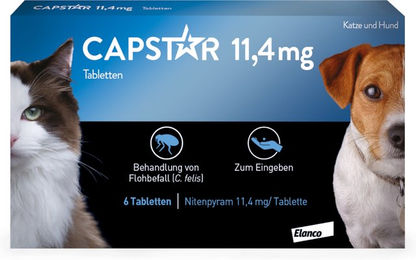 Produktbild von CAPSTAR 11,4 mg für Katzen und kleine Hunde - 6 Stück