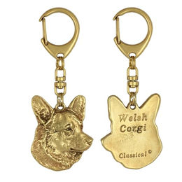 Cardigan Welsh Corgi Schlüsselanhänger vergoldet – Bild 1 von 7