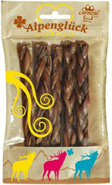 Produktbild von Carnello Alpenglück Hundesnacks Glücksträhnen 25 x 5 Därme geflochten