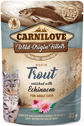 Produktbild von CARNILOVE 85 Gramm Katzennassfutter Sparpaket 48 x 85 Gramm Trout enriched & Echinacea