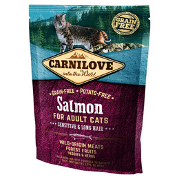Produktbild von Carnilove Cat Adult Lachs Sensitive & Langhaarkatzen - 400 g