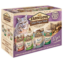 Produktbild von Carnilove Cat Pouch Ragout Multipack mit 4 Sorten - 12 x 85 g