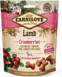 Produktbild von CARNILOVE Crunchy Snack 200 Gramm Hundesnacks Sparpaket 6 x 200 Gramm Lamb & Cranberry