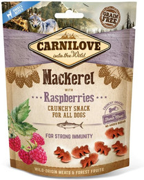 Produktbild von CARNILOVE Crunchy Snack 200 Gramm Hundesnacks Sparpaket 6 x 200 Gramm Mackerel & Raspberry