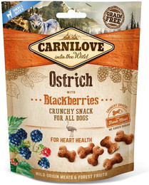 Produktbild von CARNILOVE Crunchy Snack 200 Gramm Hundesnacks Sparpaket 6 x 200 Gramm Ostrick & Blackberry