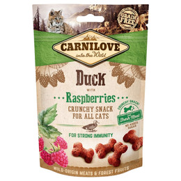 Produktbild von Carnilove Crunchy Snack Ente mit Himbeeren - 10 x 50 g