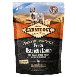 Produktbild von Carnilove Dog Adult Fresh Small Breeds Strauß & Lamm - 1,5 kg