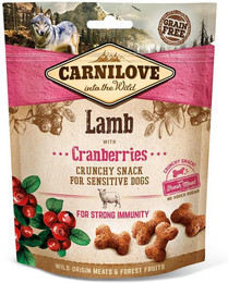 Produktbild von Carnilove Dog Crunchy Snack Lamm mit Cranberries - 6 x 200 g