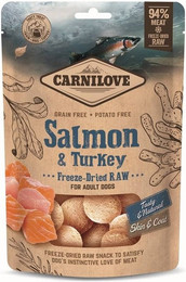 Produktbild von Carnilove Dog Gefriergetrockneter Snack Lachs & Truthahn - 60 g