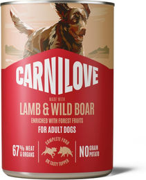 Produktbild von Carnilove Dog in Paté 6 x 400 g - Lamm & Wildschwein