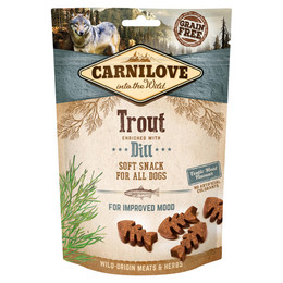Produktbild von Carnilove Dog Soft Snack Forelle mit Dill - 10 x 200 g