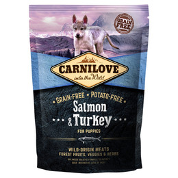 Produktbild von Carnilove Dog Trockenfutter Lachs & Pute für Welpen - 1,5 kg