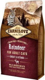 Produktbild von CARNILOVE Energy & Outdoor Reindeer Katzentrockenfutter Sparpaket 2 x 2 Kilogramm