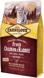 Produktbild von CARNILOVE Gourmand Fresh Chicken & Rabbit Katzentrockenfutter Sparpaket 2 x 2 Kilogramm